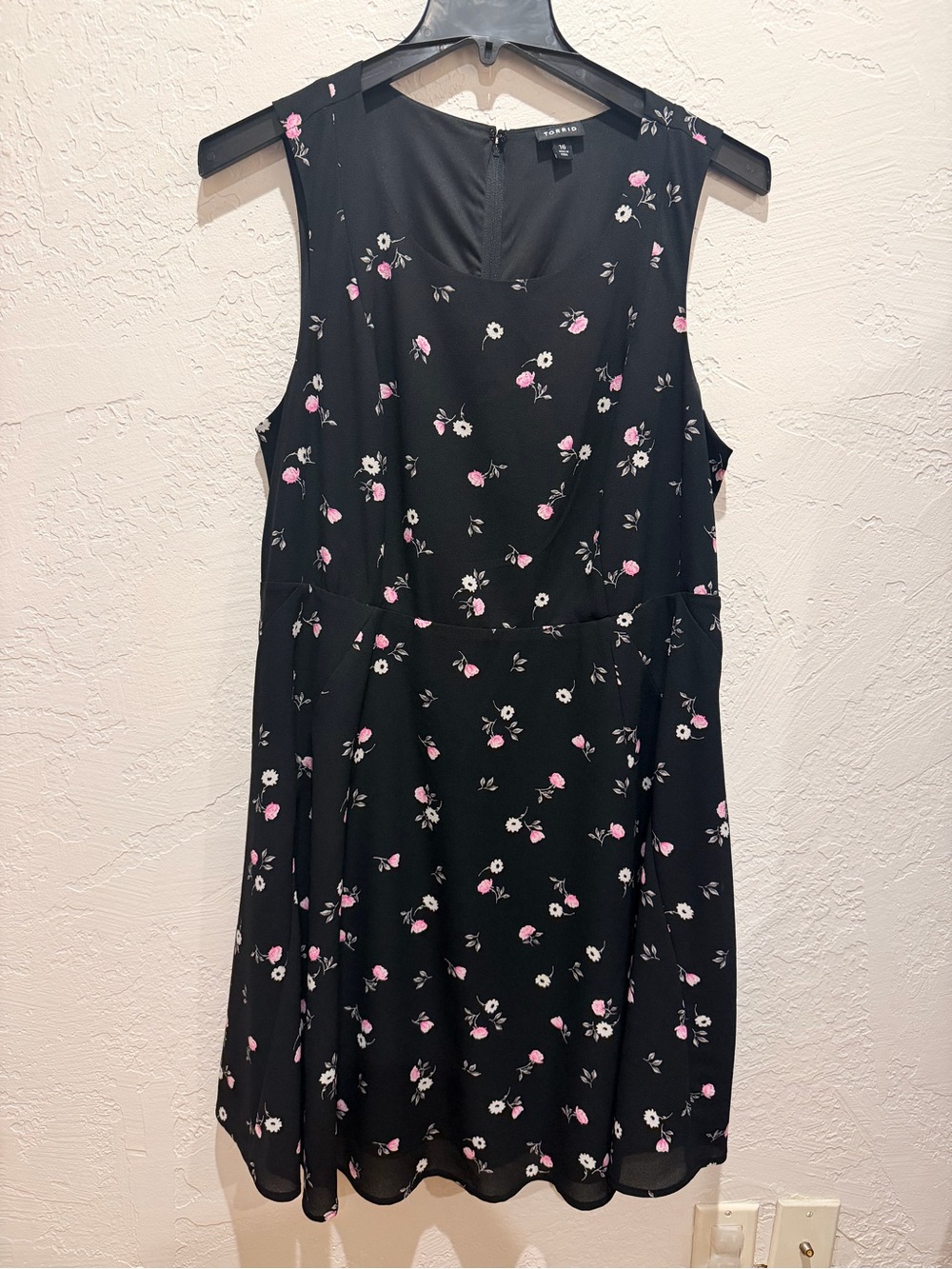 torrid Black Dress with Pink & White Floral Print